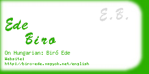 ede biro business card
